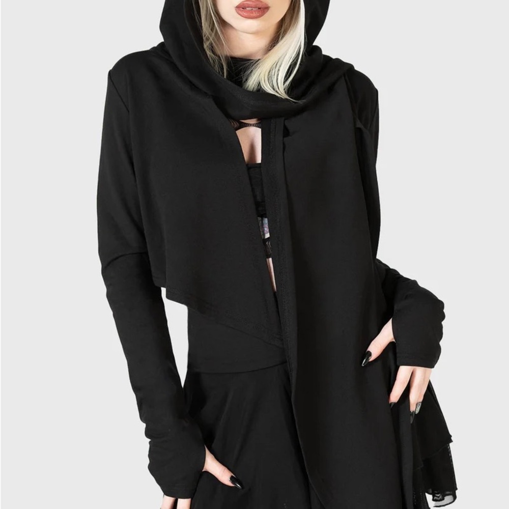 Killstar Fallen Lilith Crop Cardigan - Black, XS
